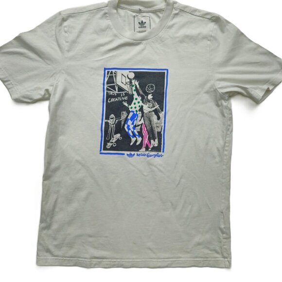 Adidas x Mark Gonzales Graphic Unisex T-Shirt - Size Small - 100% Cotton - Picture 1 of 5